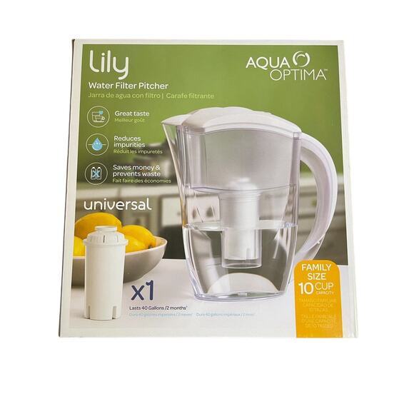Aqua Optima NEW Water Filter Pitcher with 1 Universal Filter - LARGE - Picture 7 of 7